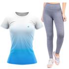 Kit Calça Legging Academia Blusa Feminina Fitness Dry Proteção UV Musculação Caminhada