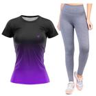 Kit Calça Legging Academia Camiseta Blusa Fitness Dry UV50 Esportiva ante suor