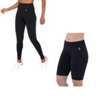 Kit Calça Legging Sport Max Esportiva Fitness 71053 + Bermuda Short Max Lupo - 71053KT71311 Tamanho:MCor:PretoKT2