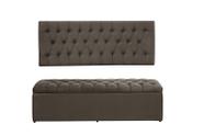 Kit Calçadeira e Painel Imperatriz 138 cm Suede Marrom Claro - Ecotec