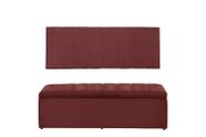 Kit Calçadeira e Painel Vitoria 100 cm Suede Vermelho