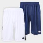 Kit Calção Fardamento Kappa Masculino 2 Peças