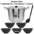 Kit Caldeirão Festa junina N24 10 L 5 Cumbucas 300 ml Concha