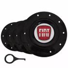 Kit Calota Centro Roda Ferro Fiat Aro 13 15 Amarok + Chave