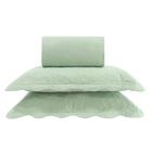 Kit cama casal acetinado ultrassonic - solari verde - First Class