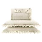 Kit cama king  delicato romance color - bege claro