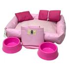 Kit Cama maternidade material sintético 53x43 Rosa Lion Pet - Tudo em Caixa