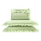 Kit cama queen delicato romance color - verde