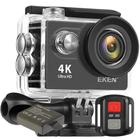 Kit Câmera Filmadora Eken H9R 4K Wi-Fi + Bateria Extra Estabilizador de Imagem EIS Controle Remoto Sport