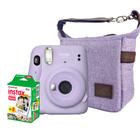 Kit Câmera Instantânea Instax Mini 11 Lilás + Bolsa + Fotos