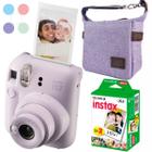 Kit Câmera Instantânea Instax Mini 12 + Filme 20 Fotos + Bolsa Lilás
