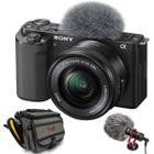 Kit Câmera Sony Zve10 Com Lente 16-50mm + Microfone Boya Bymm1 + Bolsa