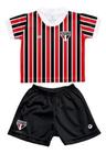 Kit Camisa São Paulo Bebê Com Shorts Uniforme 2 Torcida Baby