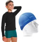 Kit Camisa Térmica Infantil Proteção Solar Com Toquinha Natação Hidroginástica Menino Menina Unissex - SIGMA