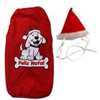 Kit Camiseta Dog Natal E Gorrinho - Para Cães E Gatos Gg