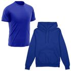 Kit Camiseta Dry Academia Treino + Moletom Com Capuz Masculino