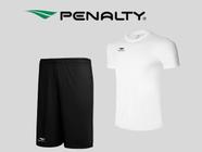 Kit Camiseta e shorts academia futebol treino Penalty Original