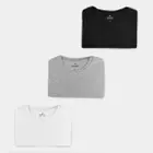 Kit Camiseta Hering Básica Feminina 3 Peças Kit Camiseta Hering Básica Feminina 3 Peças
