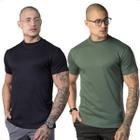 Kit Camiseta Masculina Gola Media Preta e Verde - Conquest