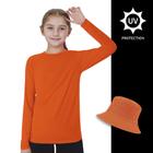 Kit Camiseta Proteção Solar UV + Chapéu Bucket Praia INFANTIL PLT 363