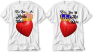 Kit camiseta rei e rainha do amor dia dos namorados casal