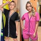 Kit Camisola e Pijama aberto com botões, baby doll blogueira americano e camisola, cirúrgico / gestação / amamentação