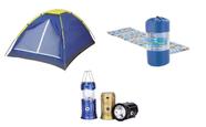 Kit Camping Barraca Para 4 pessoas + 4 colchonetes+ Lampião