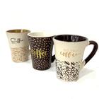 Kit Caneca Cerâmica 90ml Coffee Com 3