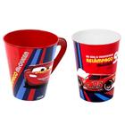 Kit Caneca do Carros + Copo Relâmpago Mcqueen infantil Plasútil