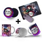 Kit Caneca Mouse pad e Porta copo Demon Slayer