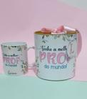 Kit Caneca Personalizada de Porcelana e Turbolata Professor ou Professora