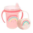 Kit Caneca Treinamento Infantil Trio 330ml e Porta Chupeta Plasutil - Plasútil