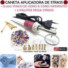 Kit Caneta Aplicadora de Strass + 12.000 Strass + 5 Palitos