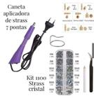 Kit Caneta Aplicadora De Strass eEstojo Com Strass Cristal - ARTMAK