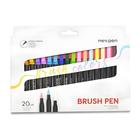 Kit Caneta Marcador Newpen Pincel Brush Pen Cores 20