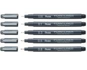 Kit caneta pentel nankin pointliner - 0,1-0,3-0,5-0,8-0,05