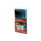 Kit Caneta Pincel Brush Pen + Fineliner C/ 6 Cores Tons de Cinza - Newpen