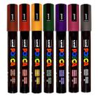 Kit Caneta Posca Dark 5m - 7 Cores - Uni-Ball