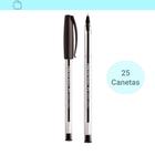 Kit Caneta Trilux 032 Faber-Castell Preta 25 Unidades Preto