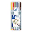 Kit Caneta Triplus Fineliner 6 Cores Staedtler Boho