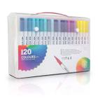 Kit Canetas 120 Cores Duas Pontas Desing e Lettering