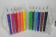 Kit Canetas Brush Pen Pincel 12 Cores