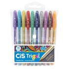 Kit Canetas CIS Trigel Metálico 1.0mm - 10 Canetas