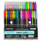 Kit Canetas Coloridas Neon Gel Glitter 36 un Escolar Perfumadas - Neon Color