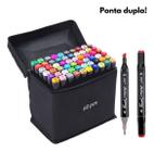 Kit Canetas Touch 60 Cores com Ponta Dupla para Customização