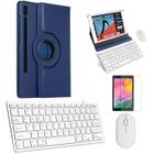 Kit Capa 360 Azul Escuro / Teclado e Mouse branco e Película para Galaxy Tab S7 T870/T875 11"