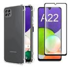 Kit Capa Anti Impacto Samsung Galaxy A22 + Película Vidro 3D