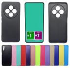 Kit Capa Aveludada Para Redmi 14C + Pelicula Ceramica