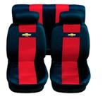 kit capa banco carro em nylon vermelho p corsa 95a99 - gj acessorios