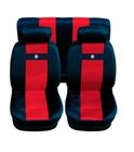 kit capa banco carro em nylon vermelho p gol 82a92